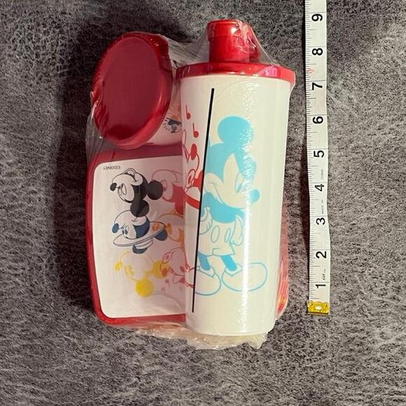 Tupperware mickey mouse red lunch set - Picture 6 of 6